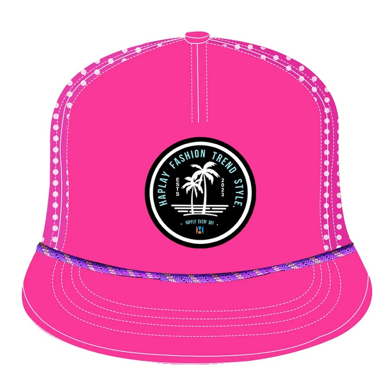 Logo in gomma da 5 pannelli personalizzato in PVC Luxury Rope Snapback Cap hip hop piatto brim gorras taglio taglio taglio cappello perforato