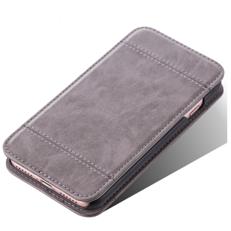 Custodia di protezione del telefono in pelle vera Apple, custodia per il telefono slot a flip sinistra e destra, custodia per telefono a portafoglio zero, custodia in pelle iPhone