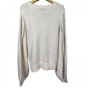 Maglione pullover a maniche lunghe al collo della moda da donna