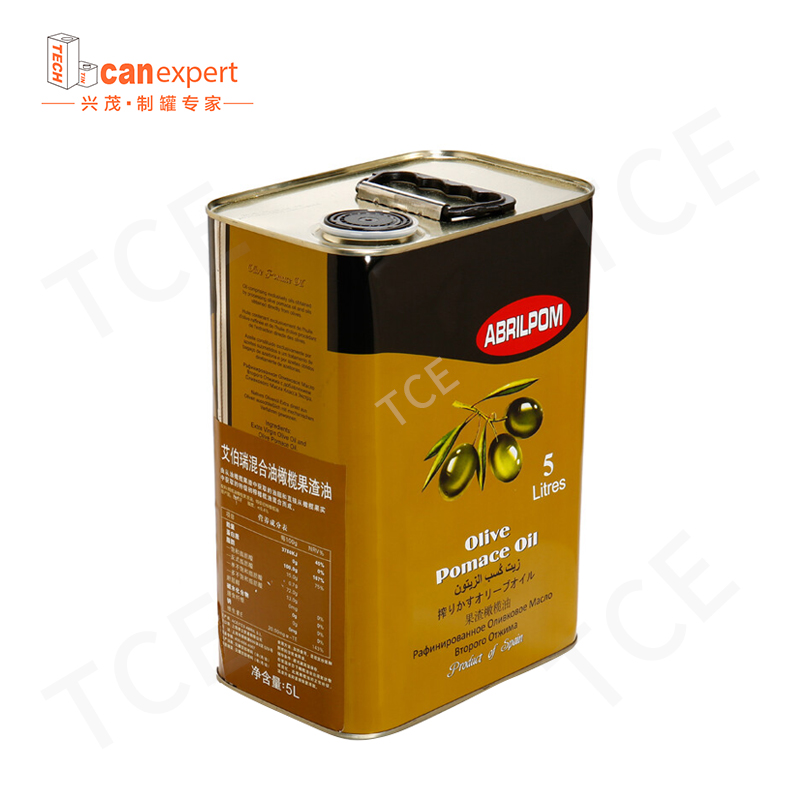 2l3l4l5l grade alimento rettangolare extra vergine oliva stagno di stagno di canotta per olio da cucina lattina di latta in latta