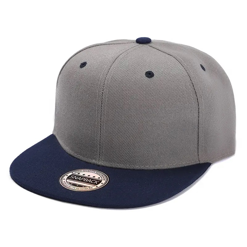 Cappello da ricamo a monte Black Snapback Cappello da baseball Cappello Camouflage Contrast Colore