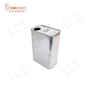 Stagno di metallo chimico a olio vuoto quadrato può contenitore con coperchio in plastica per vernice o imballaggio dell\'olio