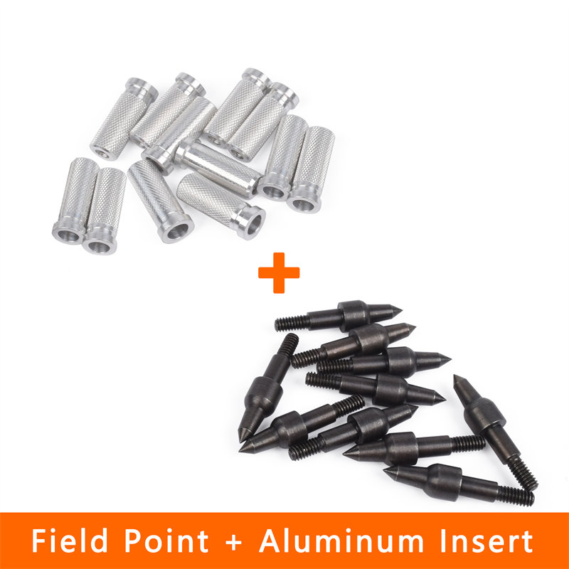 Teste di freccia e inserto in alluminio per frecce fai -da -te