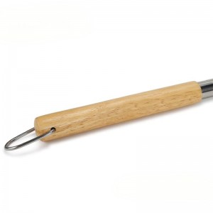 Pizza in alluminio rotondo extra lungo da 53 pollici che gira la pala per buccia per forno in mattoni comprano la maniglia di legno