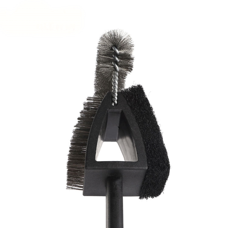 Manico forte 3 in 1 setola in acciaio inossidabile per la pulizia della spazzola per pulizia per pulizia.