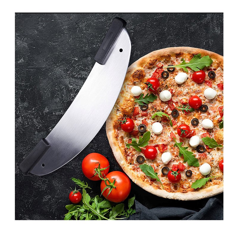 Pizza taglierina in acciaio inossidabile da 20 pollici, pizza taglierina per pizza per il bilanciere in plastica da cucina da cucina di business