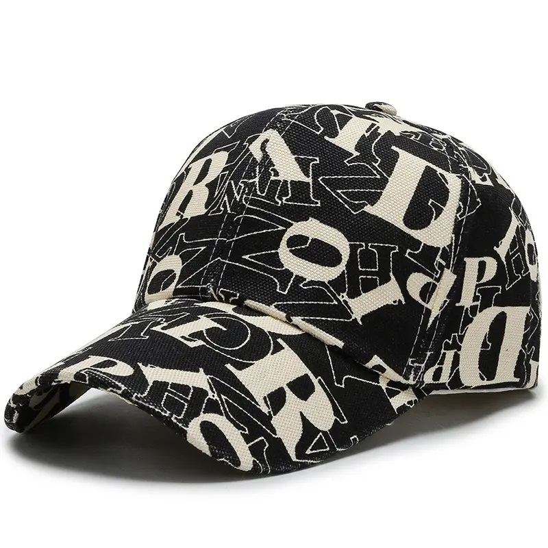 Nuova lettera coreana Cappelli da 6 pannelli Snapback Sports Caps Baseball Cotton Plain Cappelli per uomini Womens