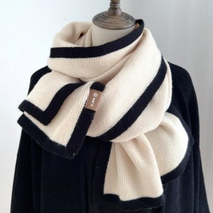 Sciarpa invernale a maglia a maglia Calda Contrasto Caldo Colore Donne a maglia morbida