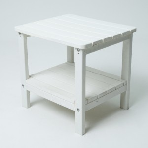 Tavolo laterale all\'aperto con colore bianco