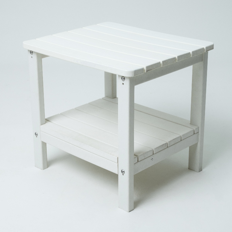 Tavolo laterale all'aperto con colore bianco