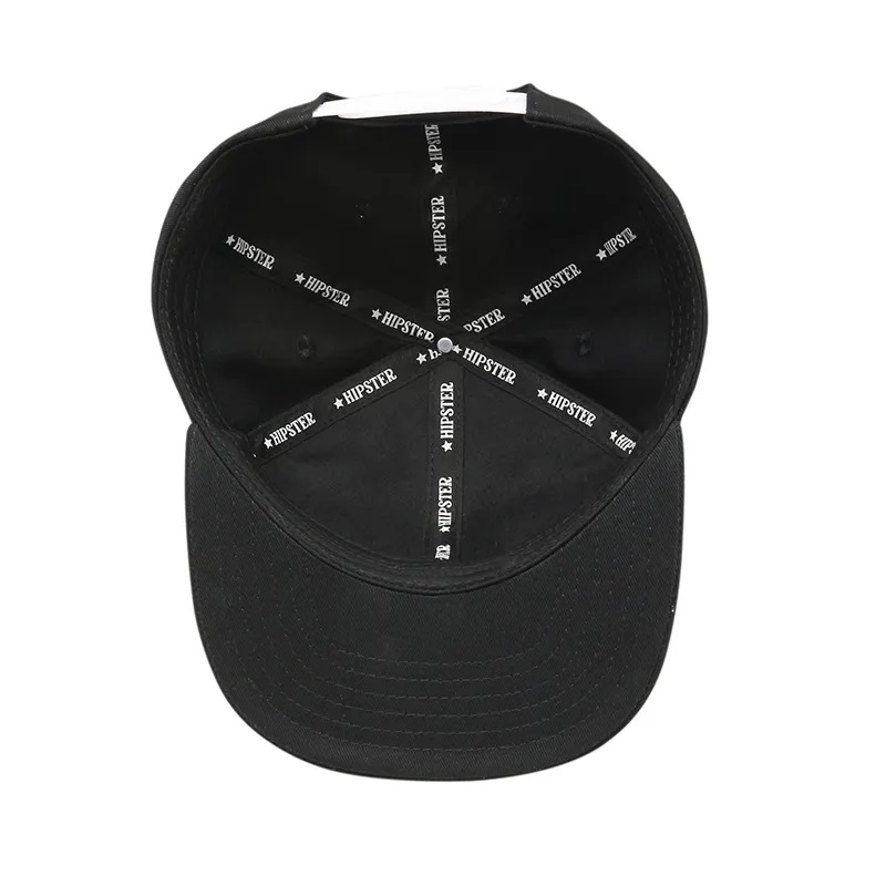 OEM Design Flat Brim 6 Pannello 6 ricamo 3D personalizzato Logo Hip Hop Cap Cappello Snapback per uomini