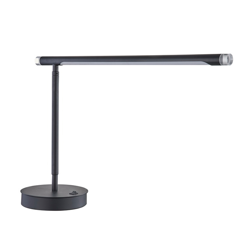 Lampada da scrivania a LED regolabile Marriott con finituranera opaca e un interruttore a bilanciere su/off presso la camera degli hotel