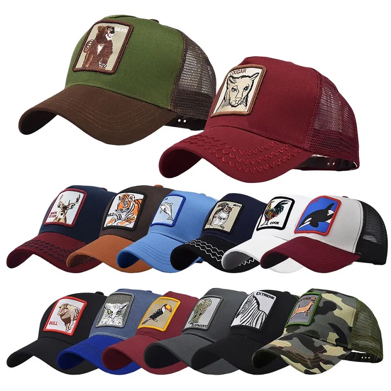 Fashion Wholesale 5 pannelli Cartoon Sports Caps Recamita Mesh Gorros Cap da baseball Cappelli per camionisti per animali