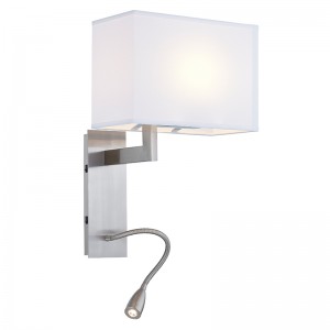 Ospitalità in hotel wall doconce con finituranichel spazzolata e tonalità in tessuto rettangolare in camera tipica dell\'hotel