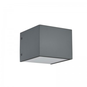 Hospitality Hotel Wall Lamp con finitura grigio piatto dipinto e LED integrato all\'interno della camera tipica dell\'hotel