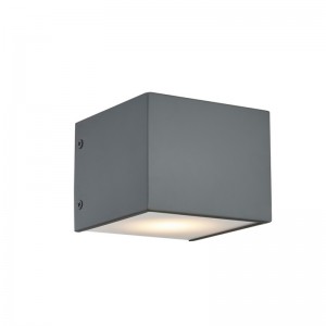 Hospitality Hotel Wall Lamp con finitura grigio piatto dipinto e LED integrato all\'interno della camera tipica dell\'hotel