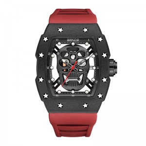 Baogela Skull Tonneau Watch Top Top Brand Quartz in acciaio inossidabile Orologi Creativa impermeabile Orologio da polso in silicone Orologio da polso Rose 4141