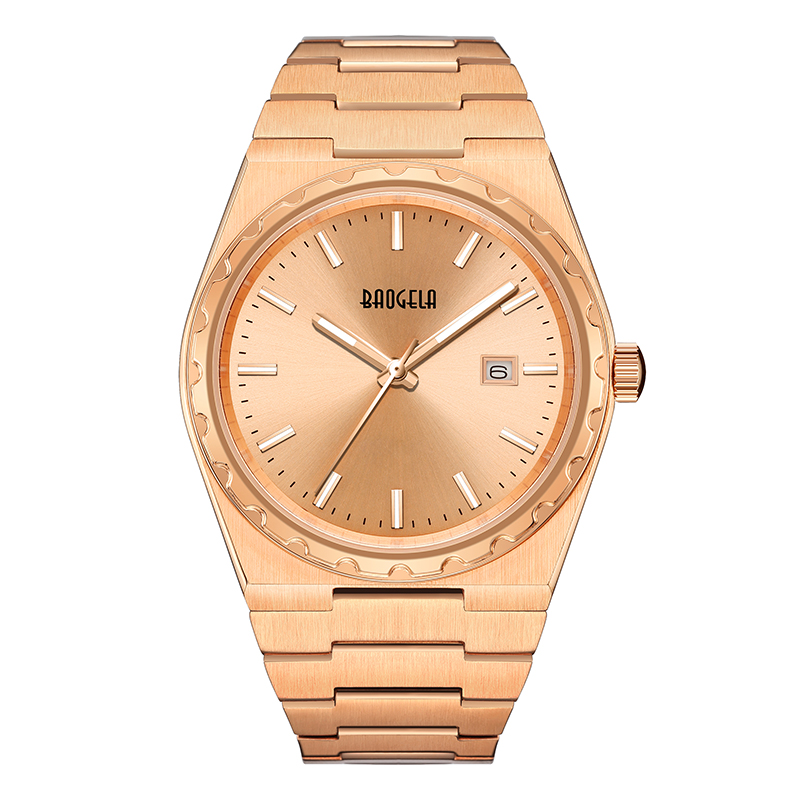 Baogela Brand Luxury Rose Watches inossidabile uomo Owatch Classic Business da 50 m Moro impermea relogio Masculino 22801