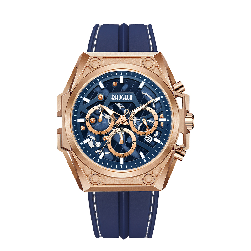 Baogela Watches Uomini in acciaio inossidabile marchio di lusso di lusso militare orologio da polso cronografo cronografo cronografo orologio 22605