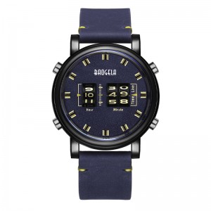 Baogela Fashion Men \\\\ \'s Roller Design Orologio da lavoro da uomo Quarzo Orologio in pelle Waterproof Casual Sport Mens Watch Relogio Masculino 22703