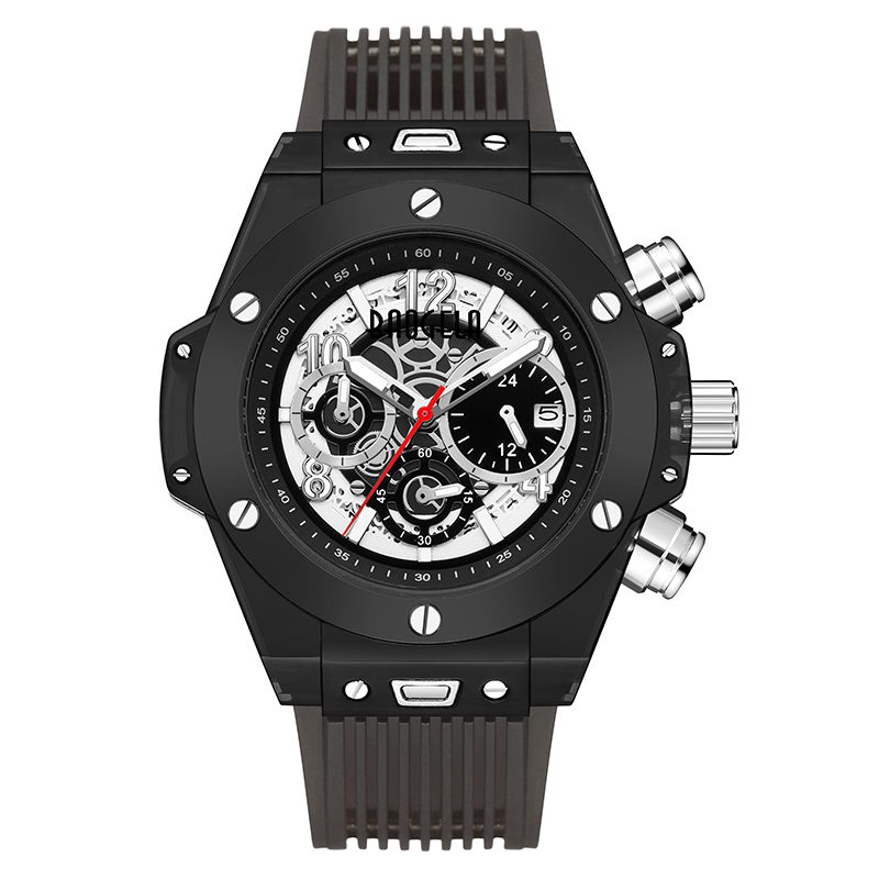 BAOGELA Brand Full Transparent orologio da uomo di lusso Watch Sports Sports Military Reloj Creative Men Women Chronograph Quartz Watch 20013