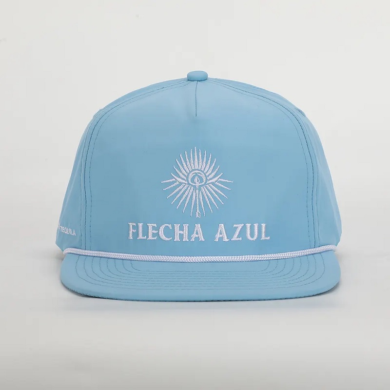 OEM Custom High Quality 5 Pannello Flat Bill Flat Dry Dry Ramitine Cap di snapback, classico cappello a cordanon strutturato innylon