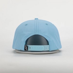 OEM Custom High Quality 5 Pannello Flat Bill Flat Dry Dry Ramitine Cap di snapback, classico cappello a cordanon strutturato innylon