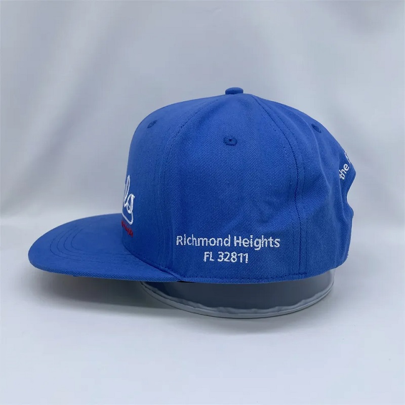 Fashion all'ingrosso a 6 pannelli Hip Hop Caps Cappellino Snapback 100% Cotton Custom Logo Snapback Hat for Men