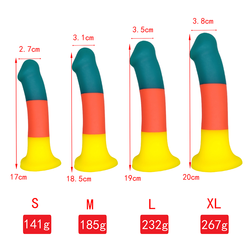 JC897 all'ingrosso Simulazione popolare Calco Penis Didolo Toy Sex Toy Women ENORME Realistic Christmas Color Dildos per donne uomini