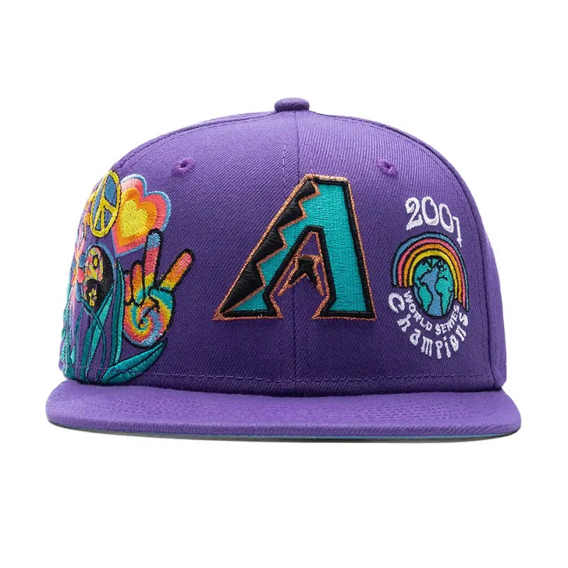 Branding ricamato a 6 pannelli da pannello ricamato a snapback personalizzato Nuovo cappello hip hop groovy strutturato a fattura piatta snapbacks a snapback montati