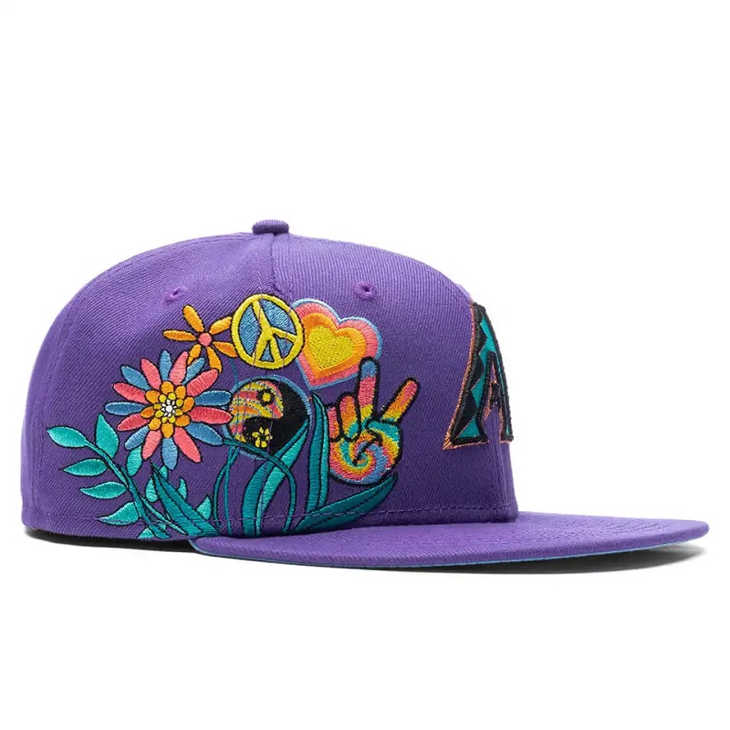Branding ricamato a 6 pannelli da pannello ricamato a snapback personalizzato Nuovo cappello hip hop groovy strutturato a fattura piatta snapbacks a snapback montati
