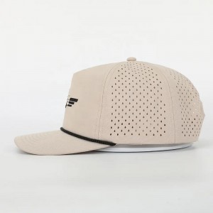 Gorf da golf da papà a 5 pannelli da ricamo personalizzato all\'ingrosso, golf golf di alta qualità, gorra da baseballnera