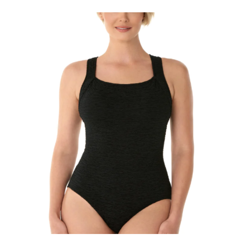 Black One Piece Swimsuit Beauty Back