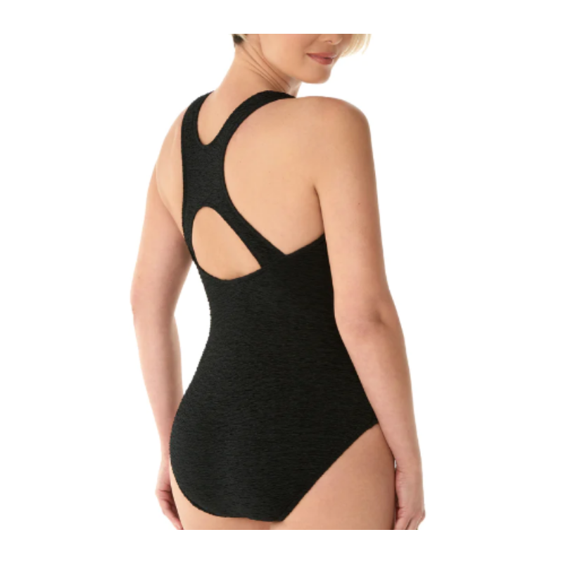 Black One Piece Swimsuit Beauty Back