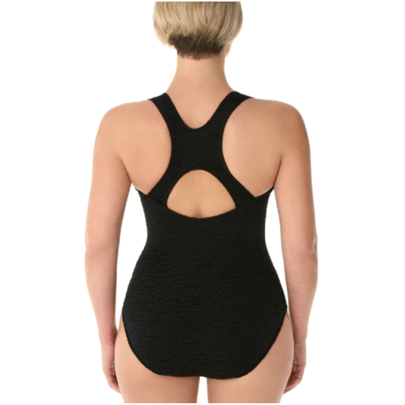 Black One Piece Swimsuit Beauty Back