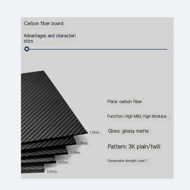 Foglio in fibra di carbonio ad alta resistenza 3k in vendita
