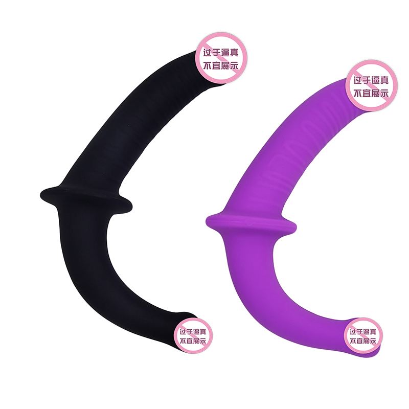 819 Lesbica Dual Head Purple/black Adult Sex Toys Double Dildo Penetration Head Side ha terminato il dildo per coppie donne gay