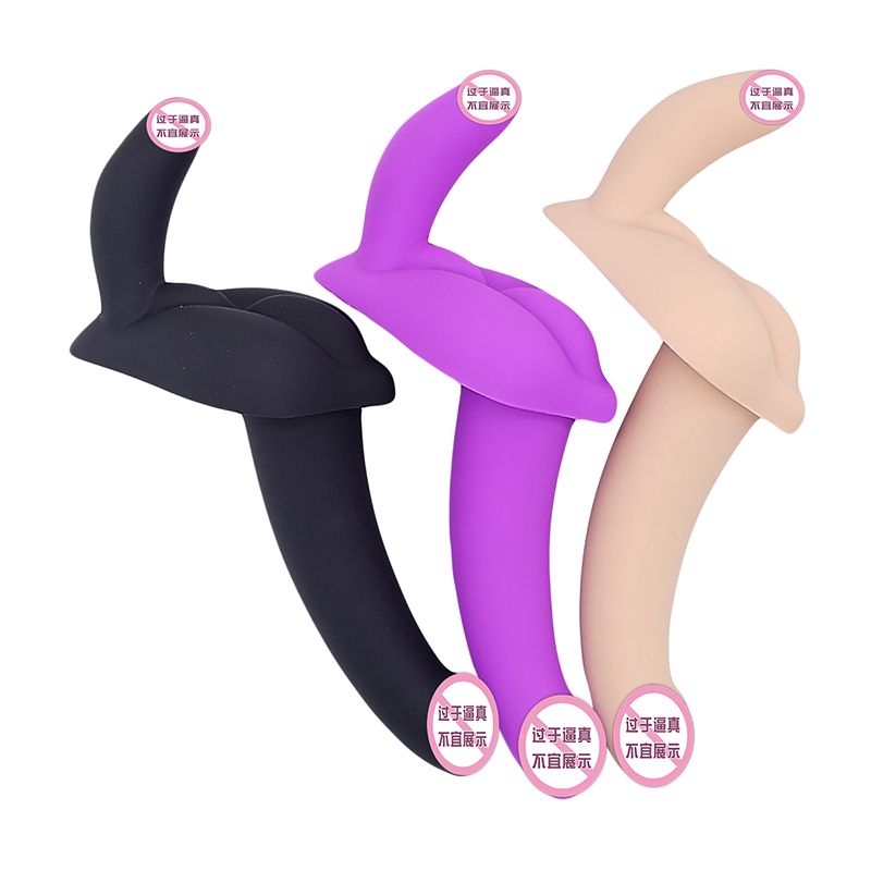 850 Lesbica Dual Head Purple Toys per adulti Tartaruga Drago a doppia testa Termina il dildo per coppie donne gay