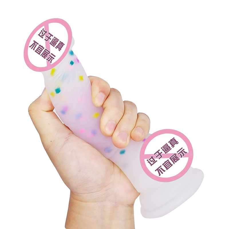 807 ingrandimento del pene Spingendo telescopico Crystal Penis Cane enorme dildo anale di sesso sesso Big Long Realistic Dildo for Women