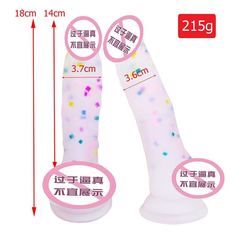 807 ingrandimento del pene Spingendo telescopico Crystal Penis Cane enorme dildo anale di sesso sesso Big Long Realistic Dildo for Women