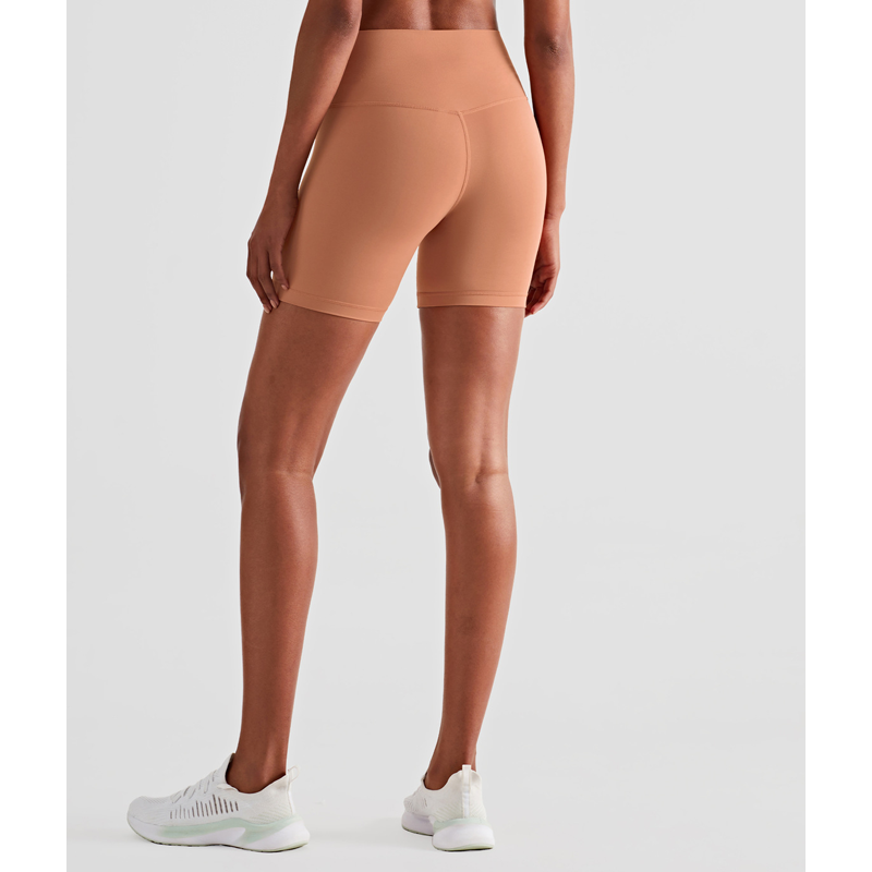 NO pantaloncini da yoga a colori solidi con pesca a T-line