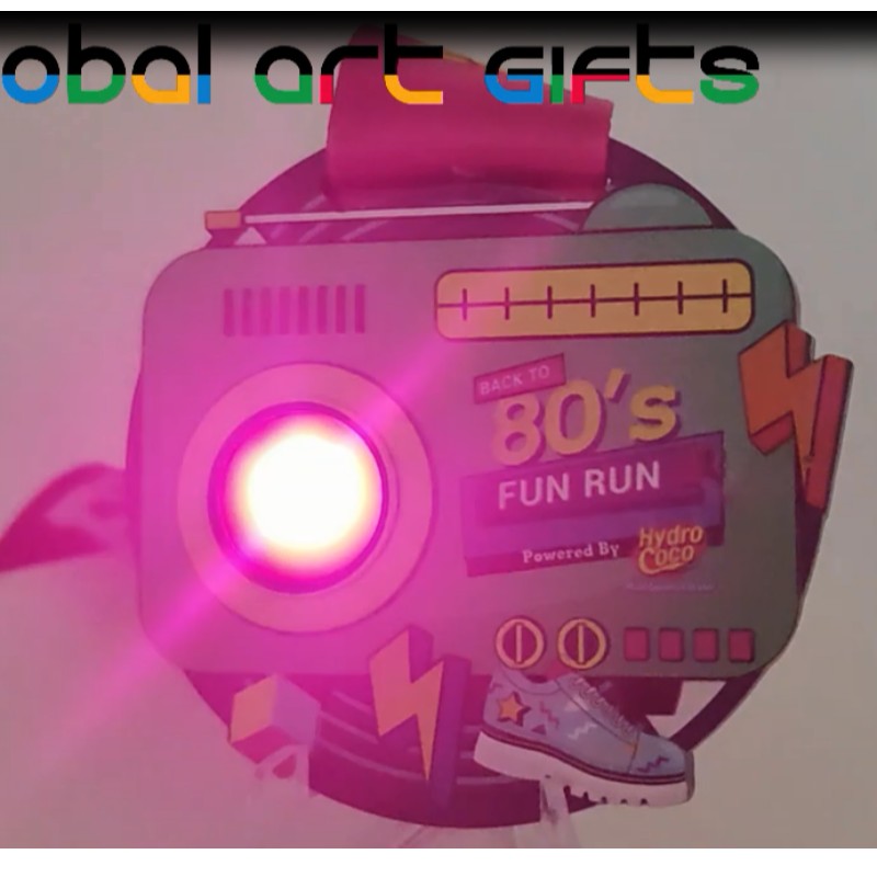 Medal Medal Medal Medal Fun Run Fun Run LED Medal di gara personalizzata