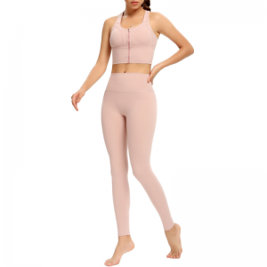 Set di yoga trasversale senza soluzione di continuità con cerniera