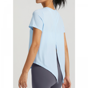 T-shirt elastiche split o shirt yoga
