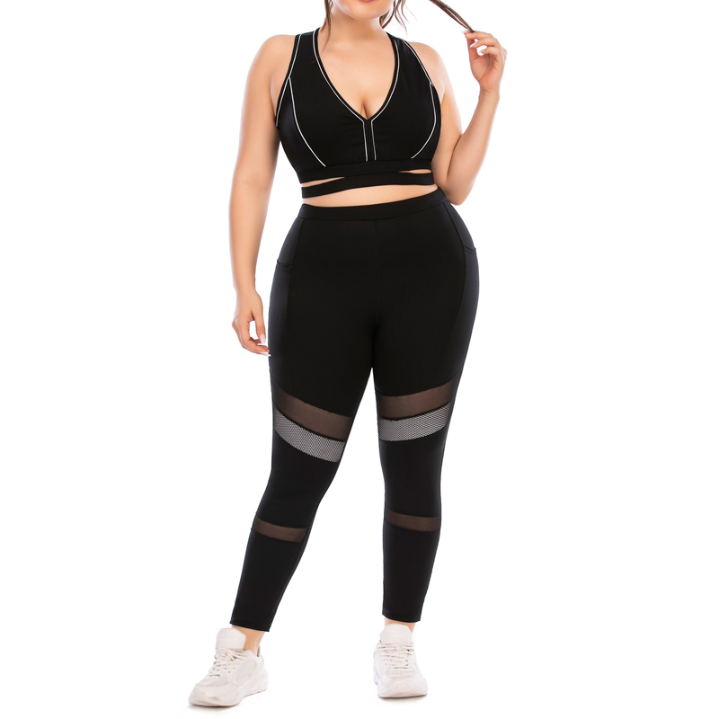 Set da yoga tascabile a V Plus size