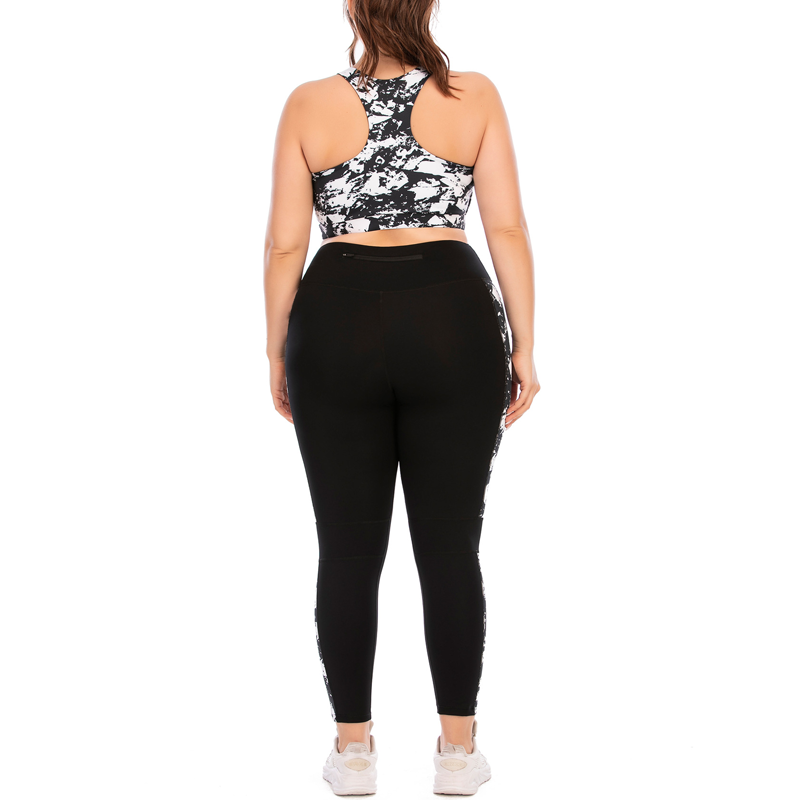 Set di yoga a U tasca tie-dye