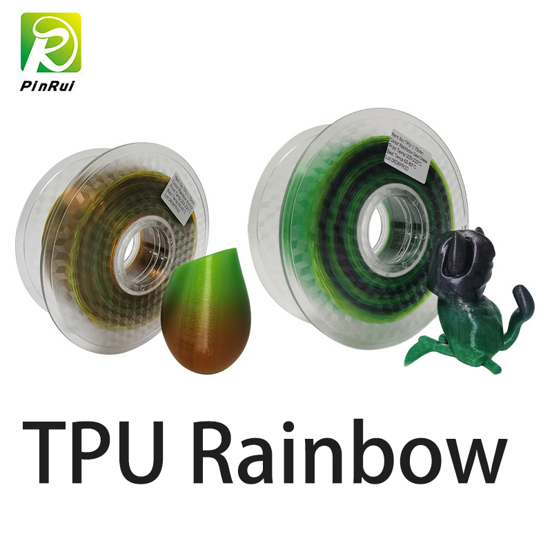 Filamento arcobaleno TPU Filamento 3D morbido flessibile1.75mm FDM