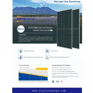 Nuovo Design Sistema di pannelli di energia solare fotovoltaica 580-605 W Vendite online