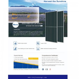 565 W M B B B fotovoltaico Pannello di energia solare Sistema online