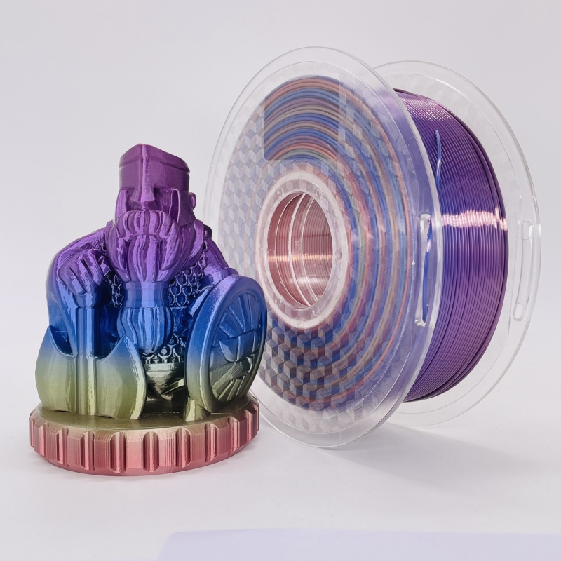Silk Rainbow Multicolour Pla Filamento Pastello Color1.75mm Stampante 3D Filamento PLA